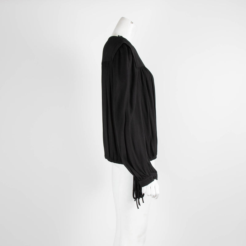 Isabel Marant Etoile Black Pleated Top