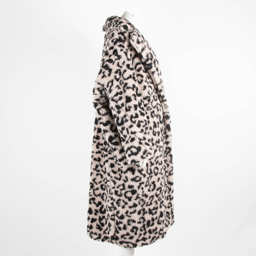 Max Mara Beige Animal Print Teddy Coat