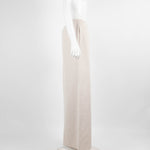 The Row Beige Wool Silk Mix Knitted Trousers