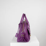 Salvatore Ferragamo Purple Bowling Tote