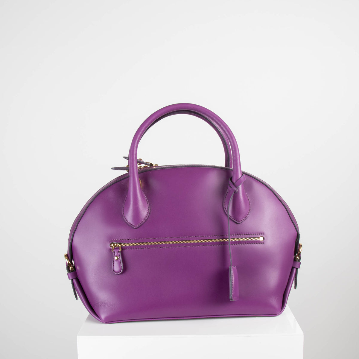 Salvatore Ferragamo Purple Bowling Tote