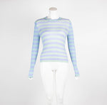 Acne Studio Green Lilac Striped Knitwear