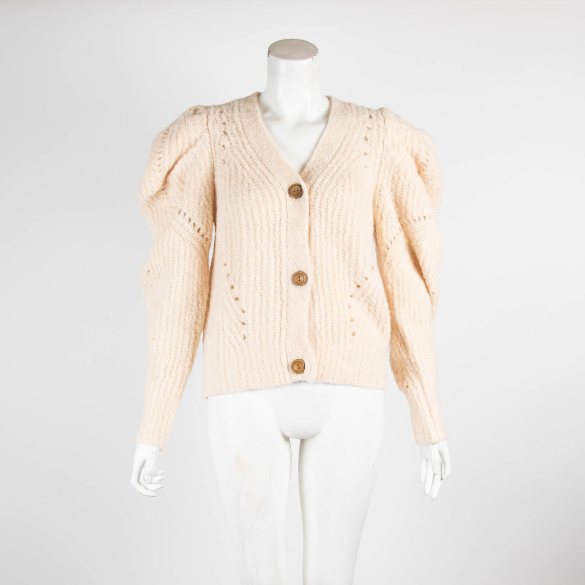 Ulla Johnson Cream Chunky Knit Cardigan