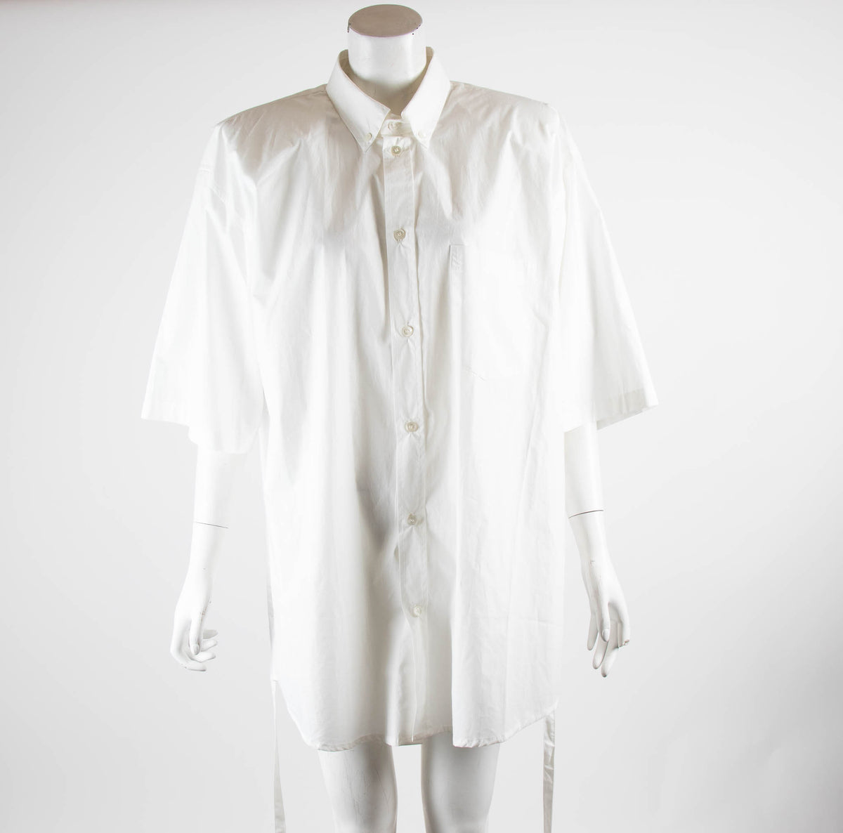 The Frankie Shop White Tie Waist Should Pad Shirt