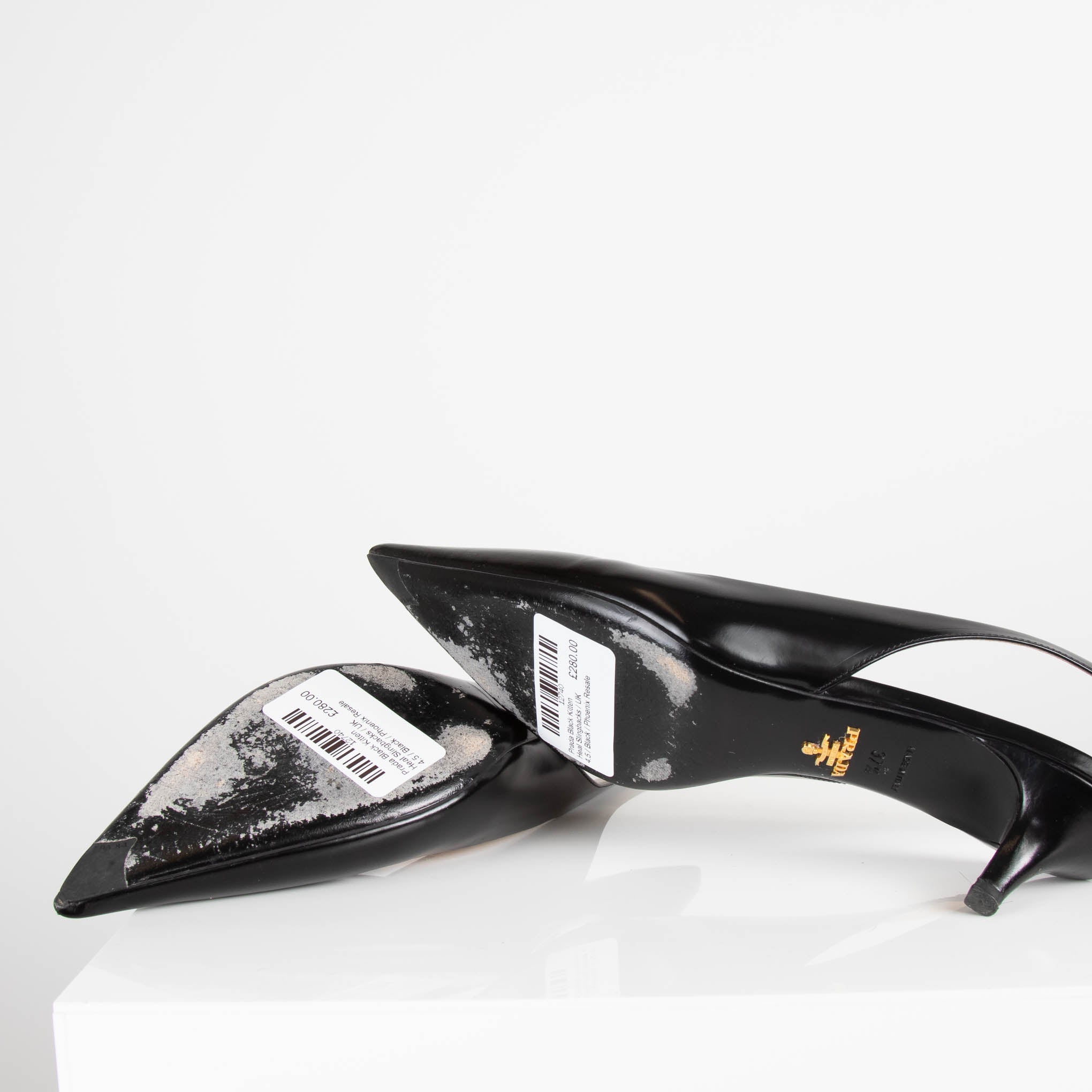 Prada Black Kitten Heel Slingbacks – Phoenix Style