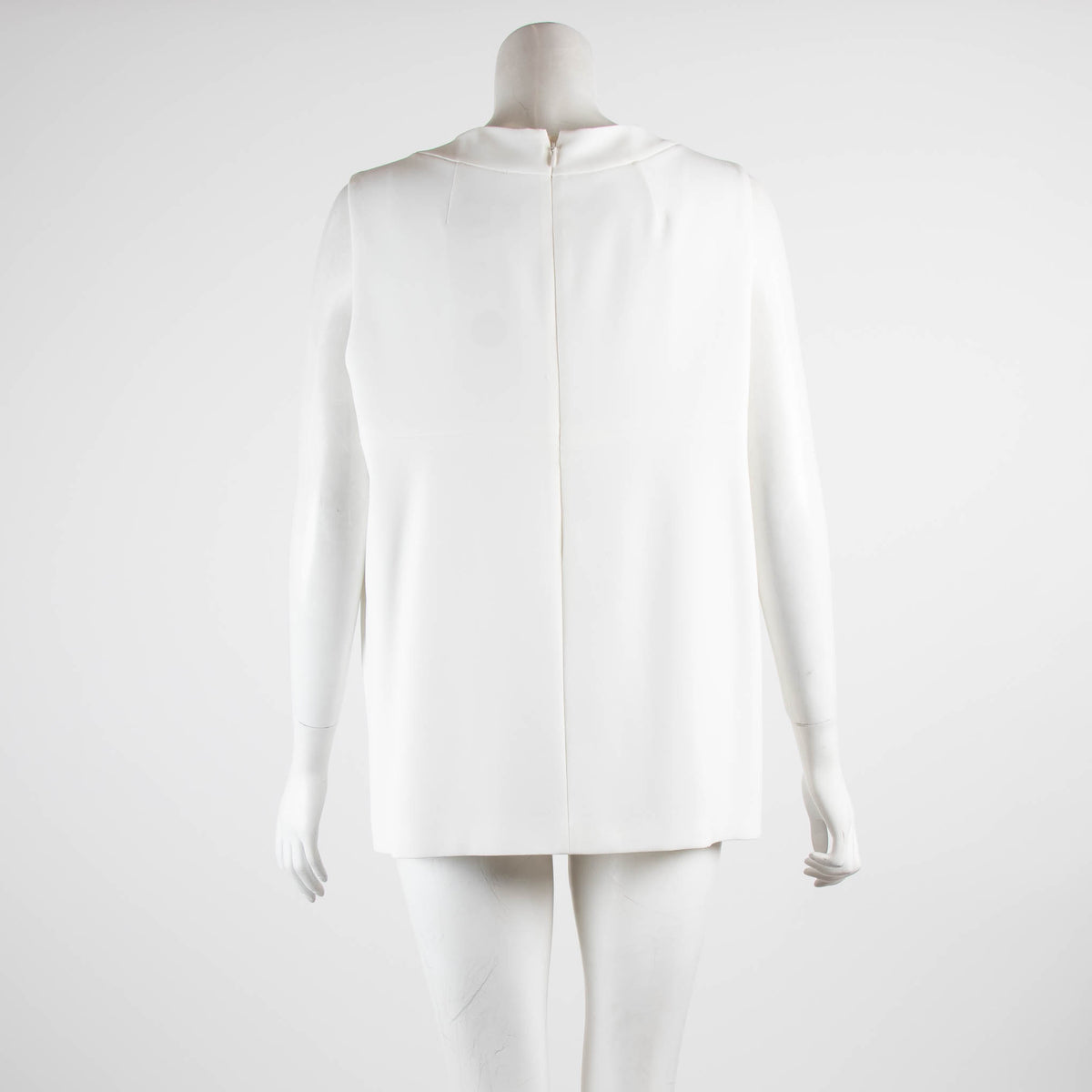Paule Ka Cream Sleeveless Drape Neck Top