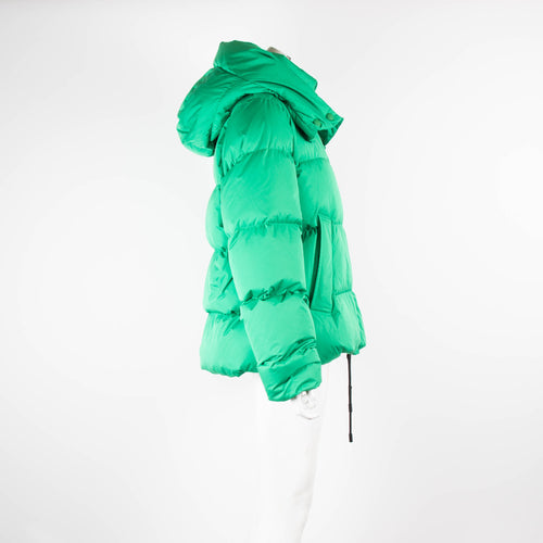 SPORTMAX Green Hooded Puffer Coat