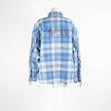 Isabel Marant Etoile Blue And White Check Tassle Overshirt
