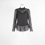 See By Chloe Black Mesh Blouse