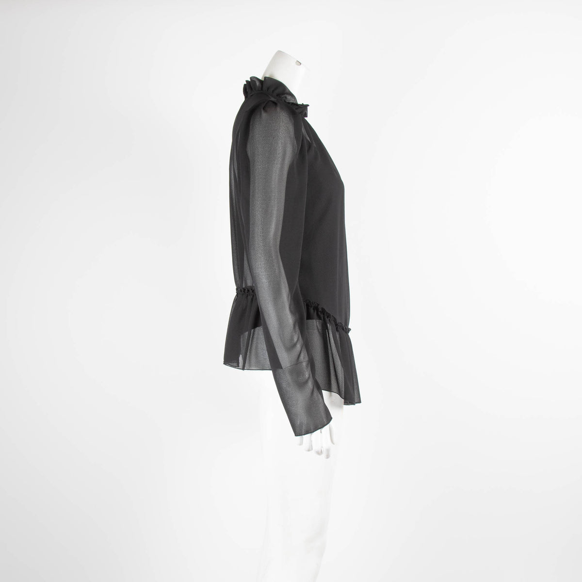 See By Chloe Black Mesh Blouse