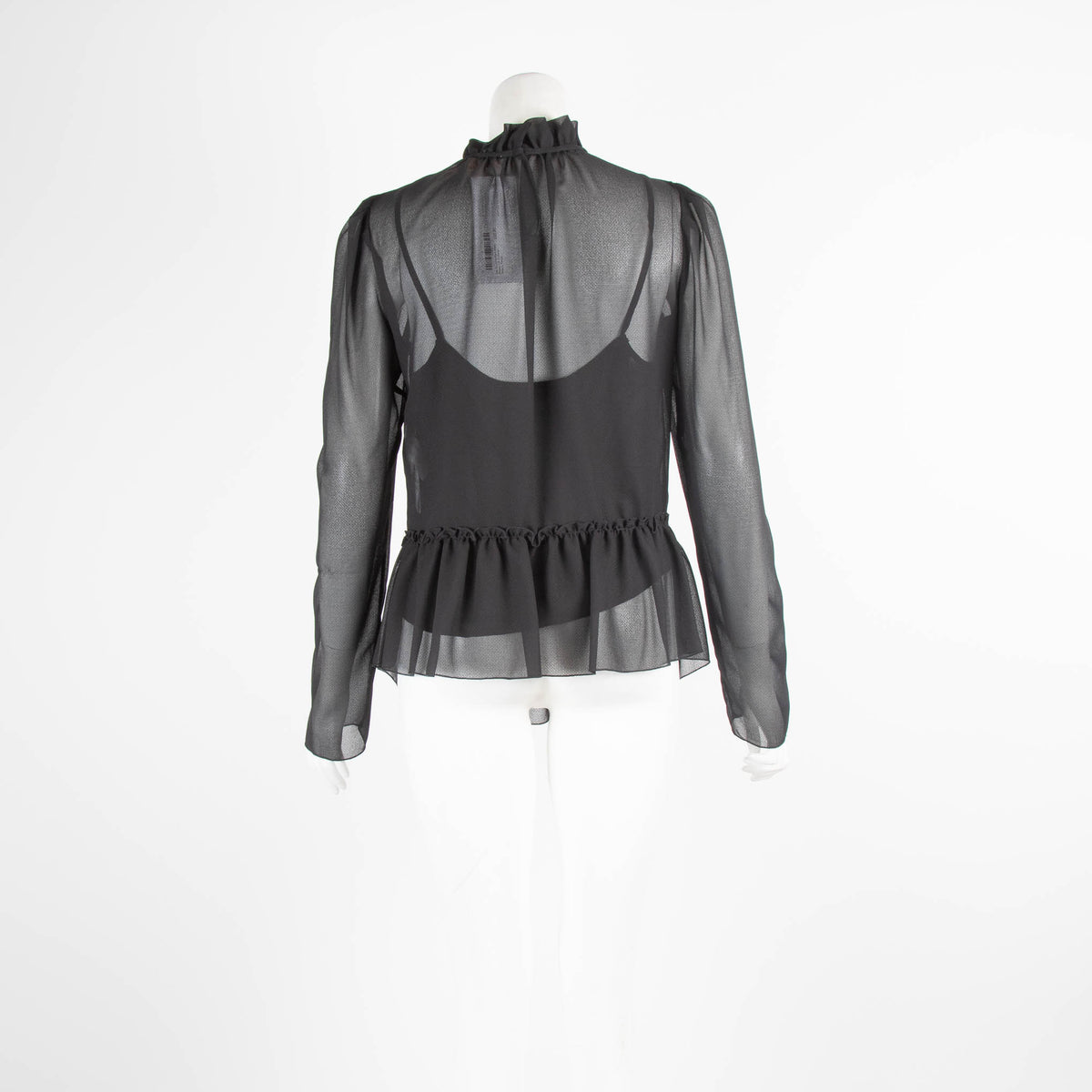 See By Chloe Black Mesh Blouse