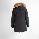 Woolrich Black Parka with Fur Trim Collar