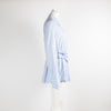 Victoria by Victoria Beckham Blue Ruched Waist Stripe Shirt