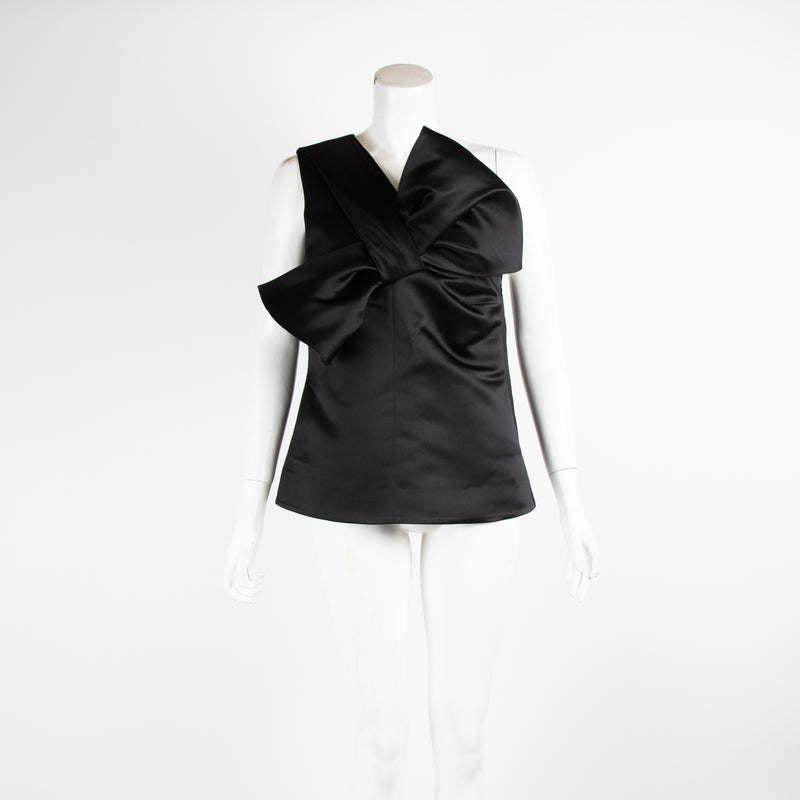 Victoria by Victoria Beckham Bow Front Black Top