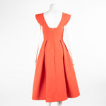 Self-Portrait Orange Cut-Out Midi Dress