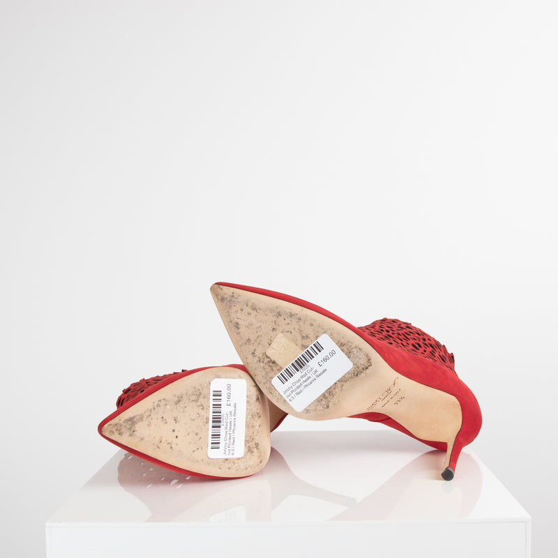 Jimmy Choo Red Cut-out Pointed Heels