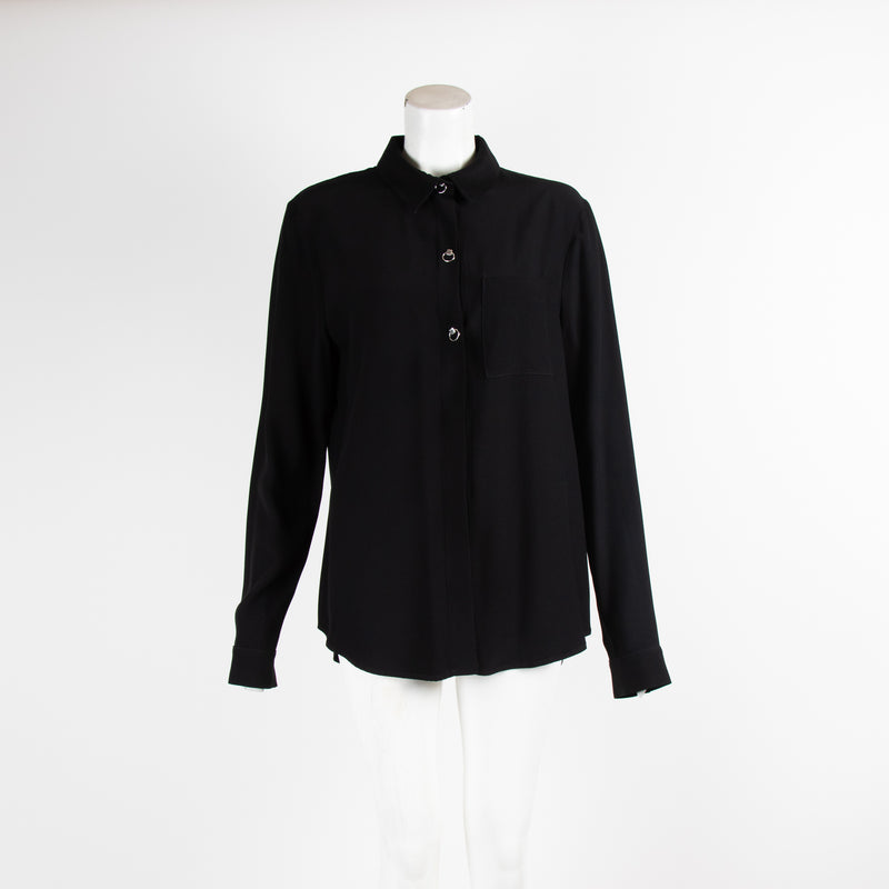 Mugler Black Shirt Silver Buttons