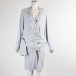 Off-White Pale Blue Duster Coat