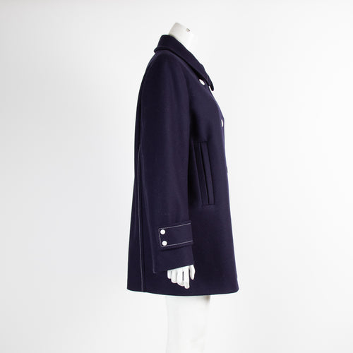 See By Chloe Navy Button Up Coat
