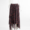 Ulla Johnson Black And Red Floral Maxi Skirt