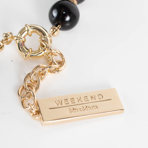 Weekend MaxMara Tigers Eye Large Beaded Necklace