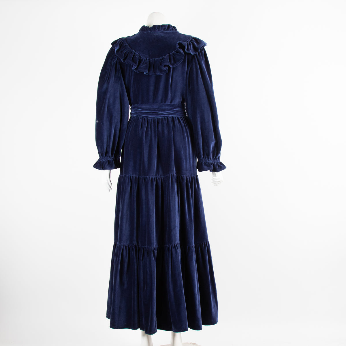 Seraphina Navy Velvet Tiered Dress