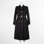 Prada Long Black Buttoned Coat