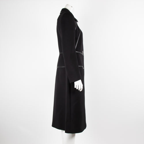 Prada Long Black Buttoned Coat