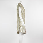 Nanette Lepore Gold Sequin Button Up Dress