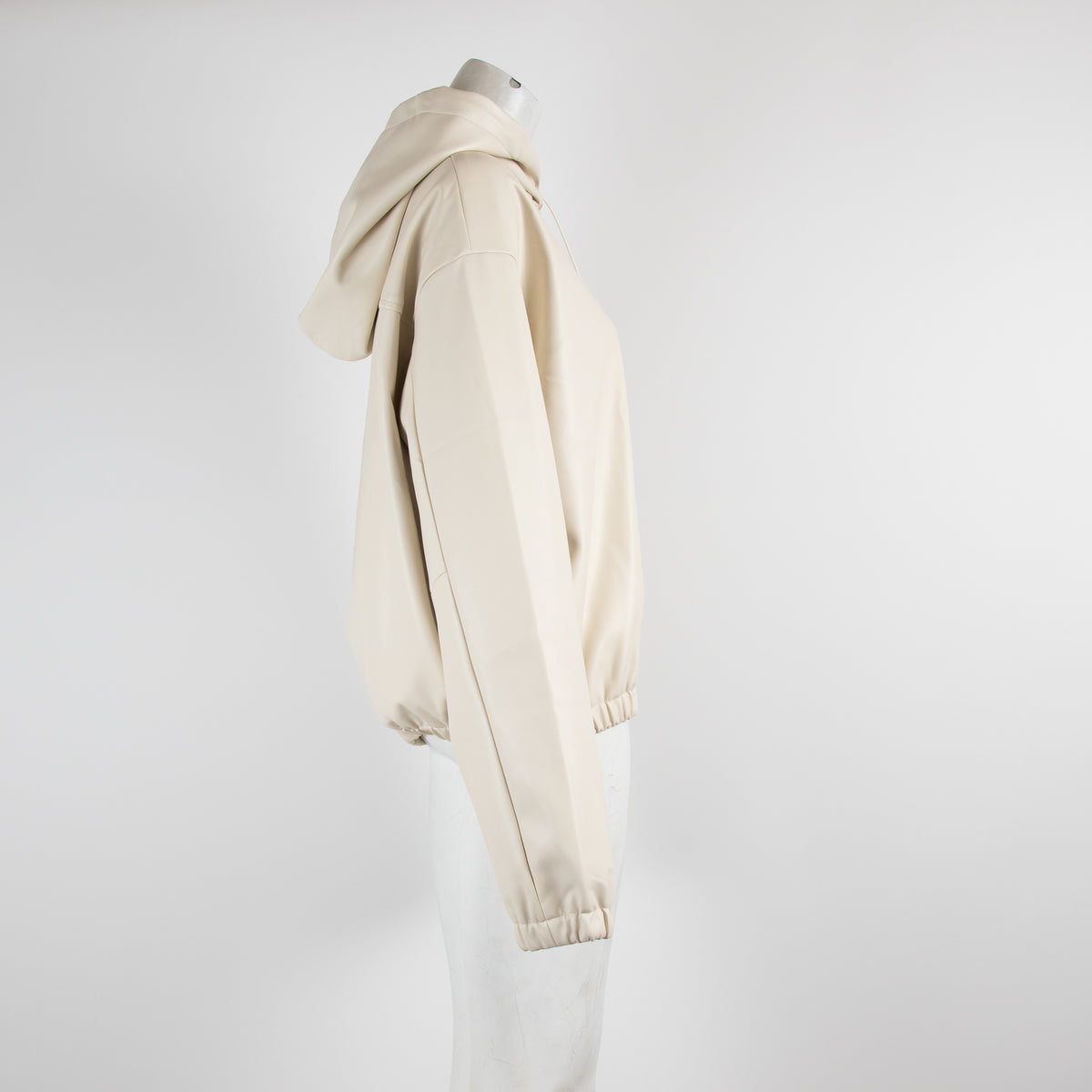 Frankie Shop Cream Pleather Agata Hoodie