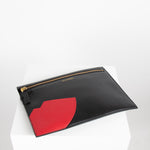 Lulu Guinness Black Lip Detail Clutch