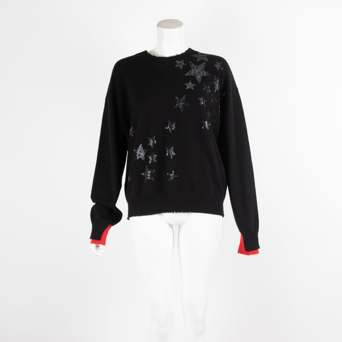 Zadig & Voltaire Black Cashmere Sequin Star Jumper