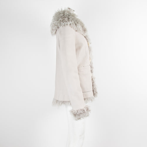 Dom Goor Grey Curly Sheepskin Coat