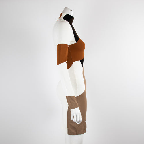 Fendi Intarsia Knit Turtleneck Dress