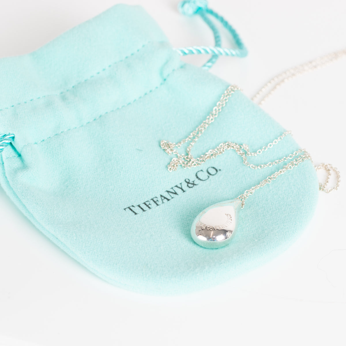 Tiffany & Co Silver Teardrop Pendant