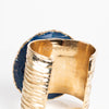 YSL Gold Blue Stone Hand Cuff