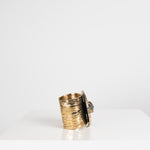 YSL Gold Blue Stone Hand Cuff