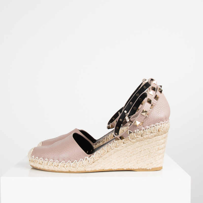 Valentino Rockstud Blush Stud Espadrille