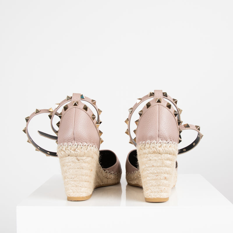 Valentino Rockstud Blush Stud Espadrille