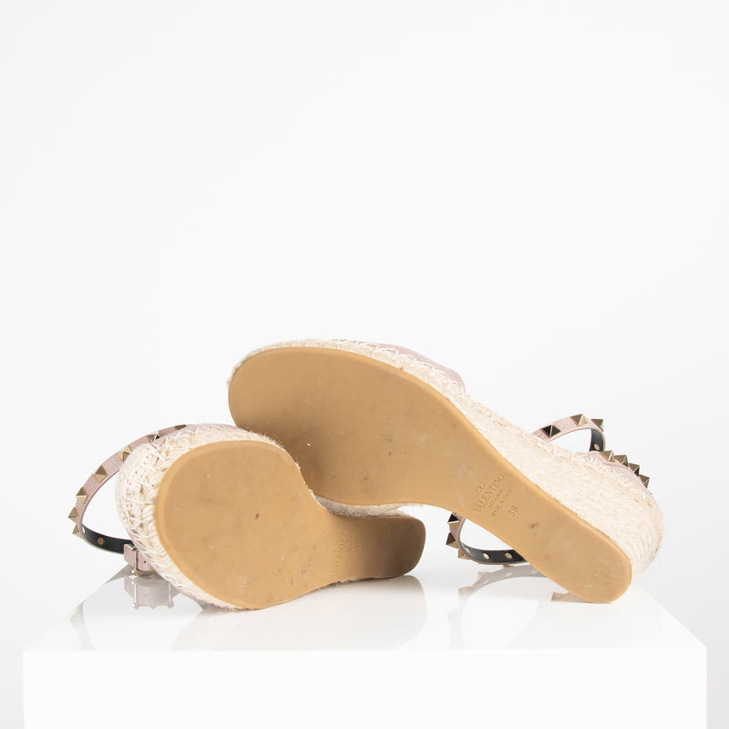 Valentino Rockstud Blush Stud Espadrille