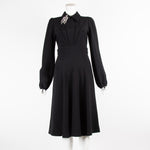 No.21  Black Silver Embellished Long Sleeve Dress