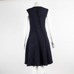 Carolina Herrera Navy Pearl Button Dress With Jacket