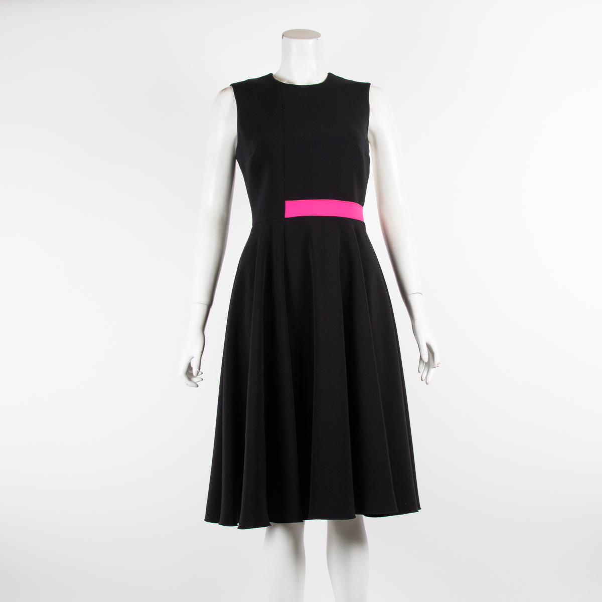Roksanda Black Pink Cream Sleeveless Dress