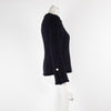 Carolina Herrera Navy Pearl Button Dress With Jacket