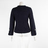 Carolina Herrera Navy Pearl Button Dress With Jacket