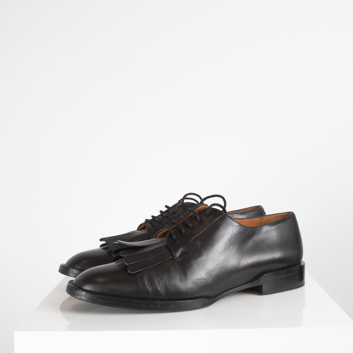 Clergerie Black Tassel Lace Up Brogue