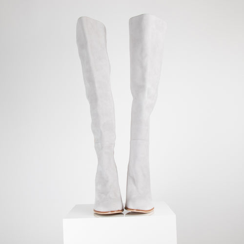 Stuart Weitzman Pale Grey Knee Boots