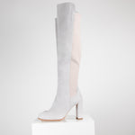 Stuart Weitzman Pale Grey Knee Boots
