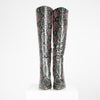 Sam Edelman Green Pink Snakeskin Knee High Boots