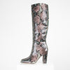 Sam Edelman Green Pink Snakeskin Knee High Boots